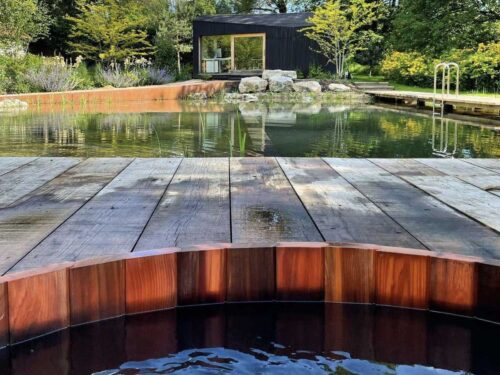 matthewchildsdesign recessed cedar wood hot tub