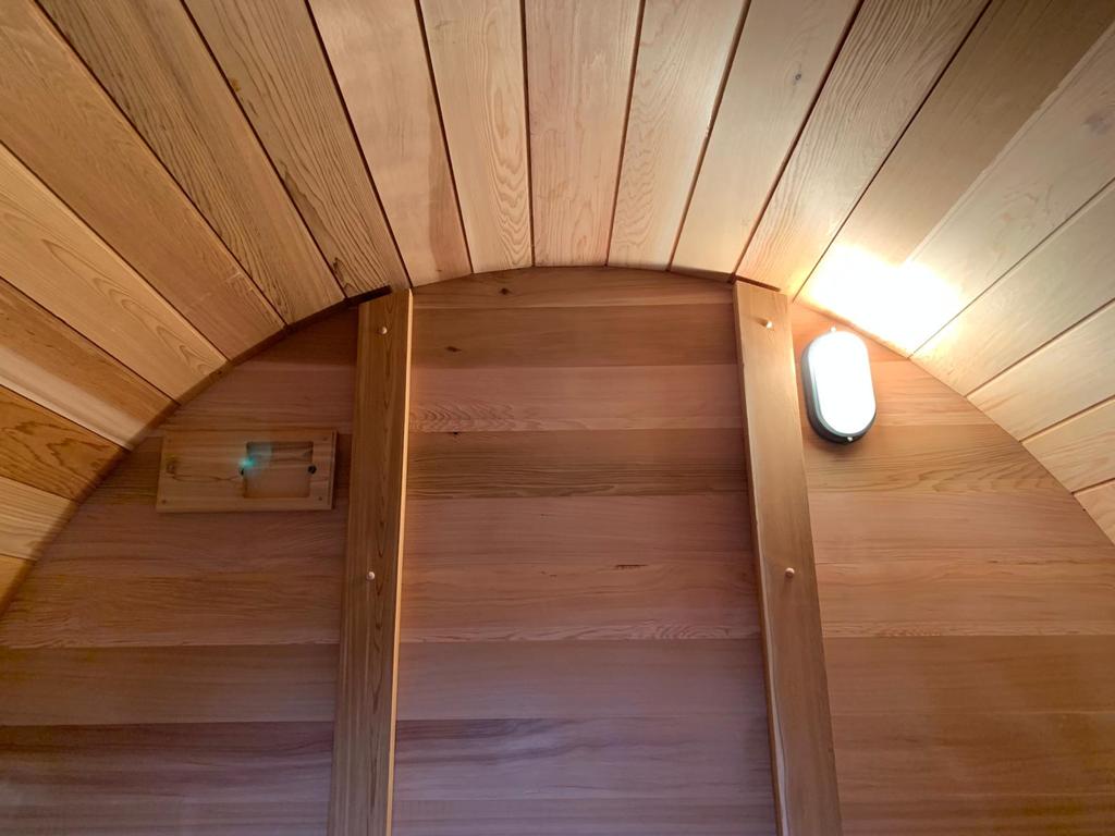 cedar wood sauna internal