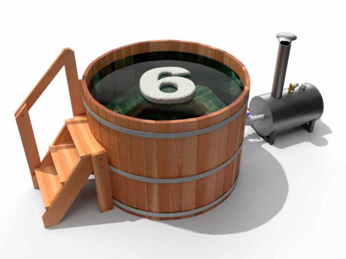 Aurora Cedar Wood Hot Tub Wood Burner (6 Person)